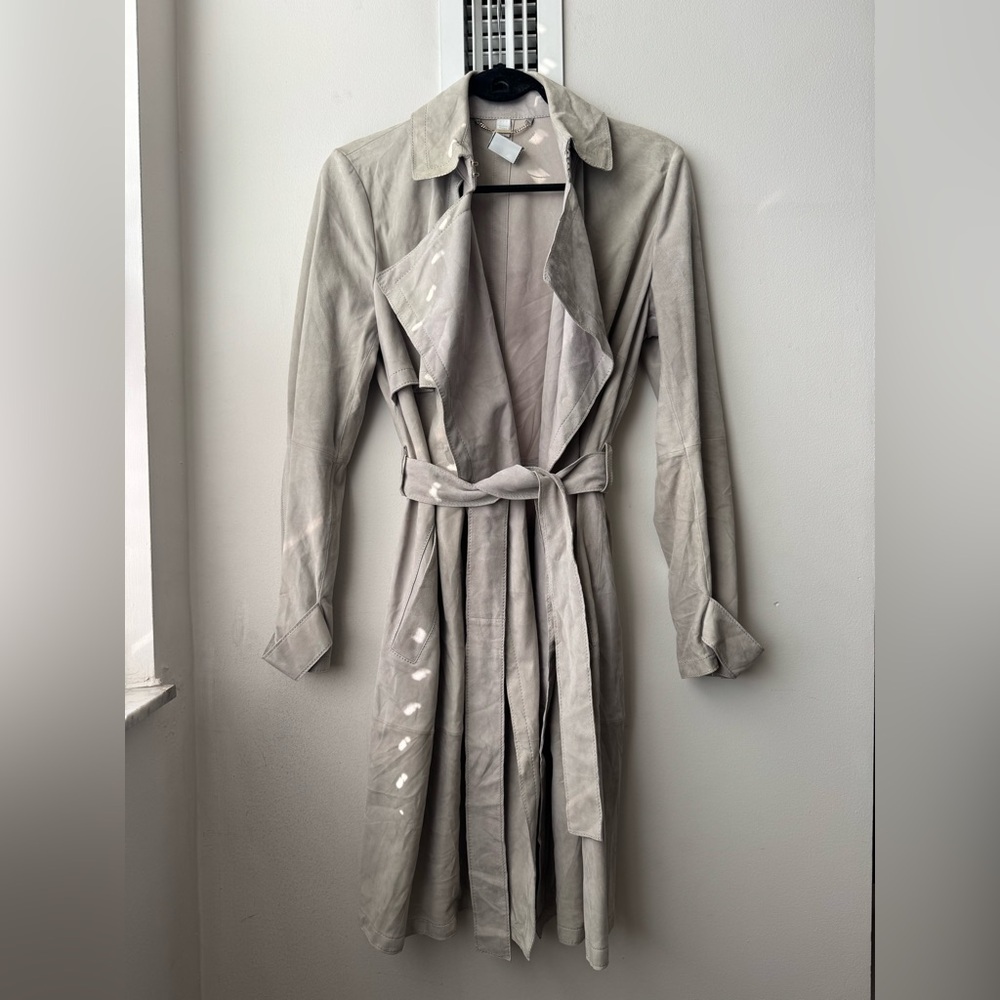 Hugo Boss, 100% Lamb, Leather Trench Coat - Picture 3 of 16